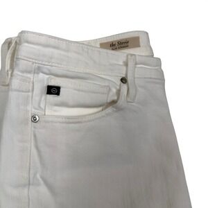 AG The‎ Stevie Slim Straight White Jeans Minimalist Classic Fit 28R OSD1286-WHT